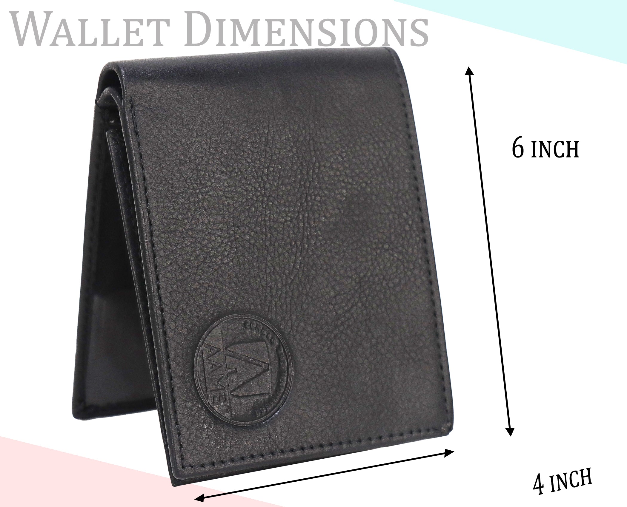 Black Men's Wallet Genuine Leather – Stylish, Compact Billfold with Card Slots