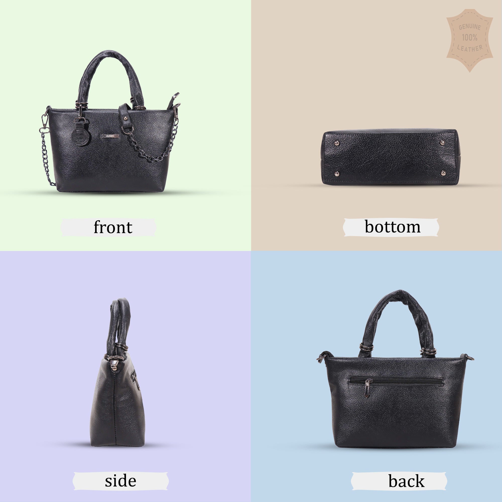 The Chain Reaction Genuine Leather Handbag Purse for Women