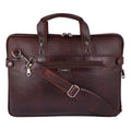 Executive Genuine Leather Laptop Messenger Bag - Slim & Expandable Leather Bag