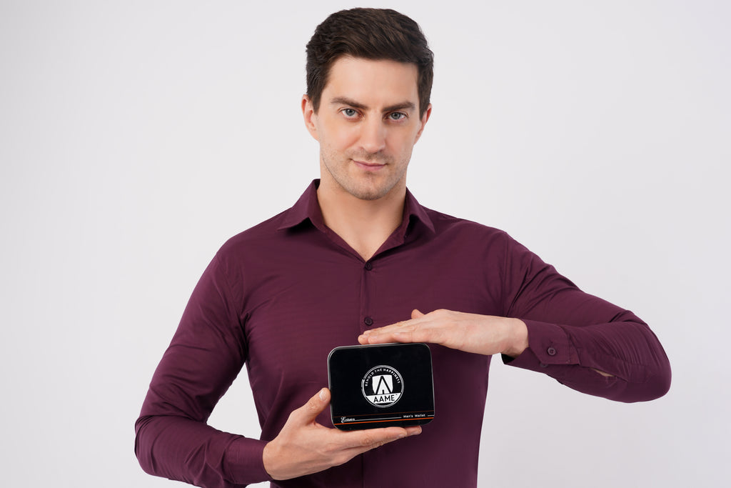 Black Men's Wallet Genuine Leather – Stylish, Compact Billfold with Card Slots