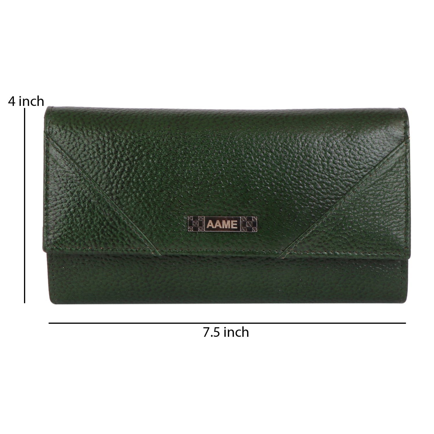 Genuine Leather Fold over Clutch/Wallet Handbag with free Dust Bag for Women