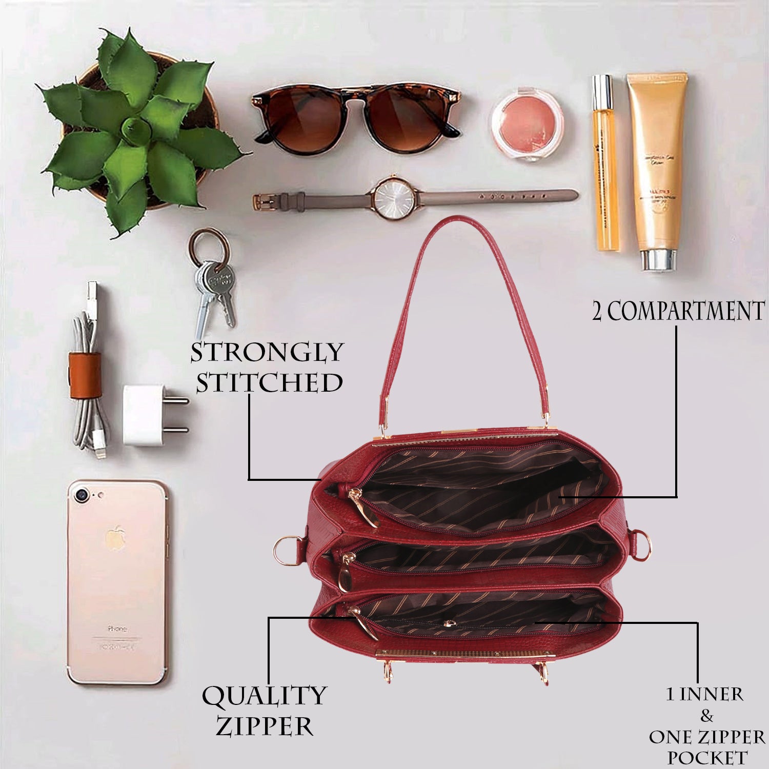 Urban Explorer Genuine Leather Handbags for Women & Girls